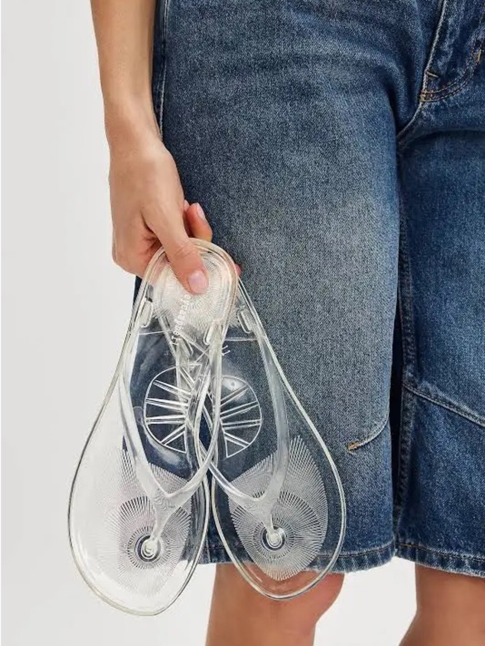 Jeffrey Campbell Beach Day Clear Jelly Sandals - New